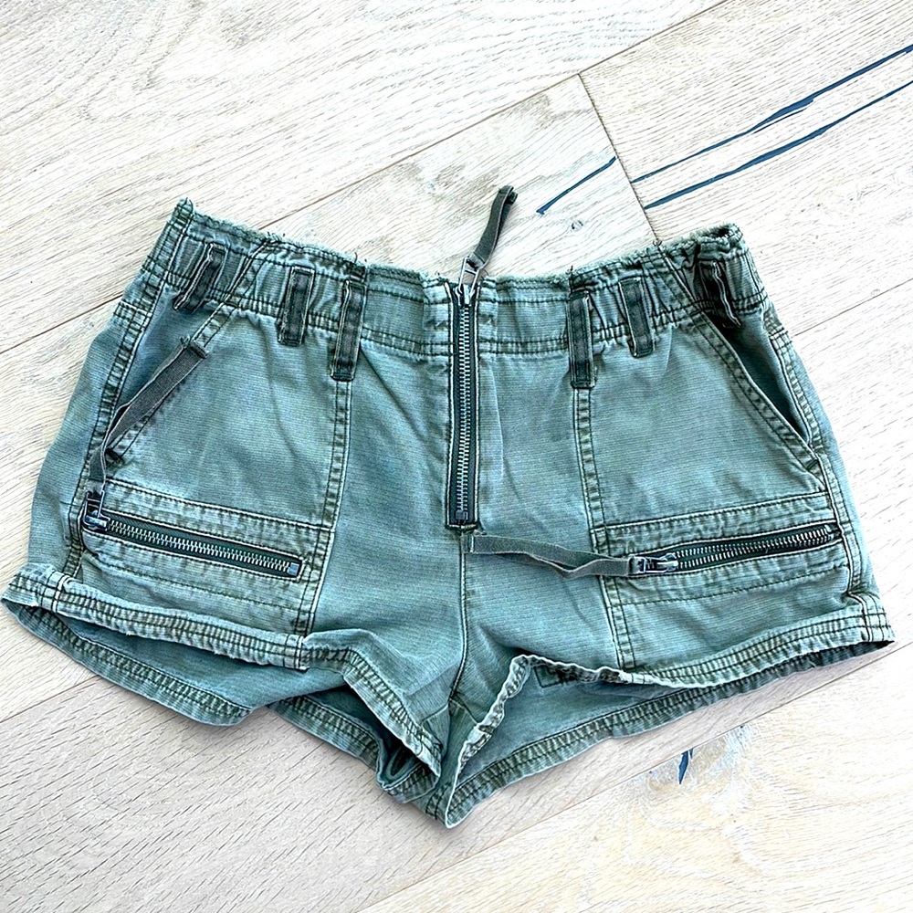 Free People Army Green Shorts